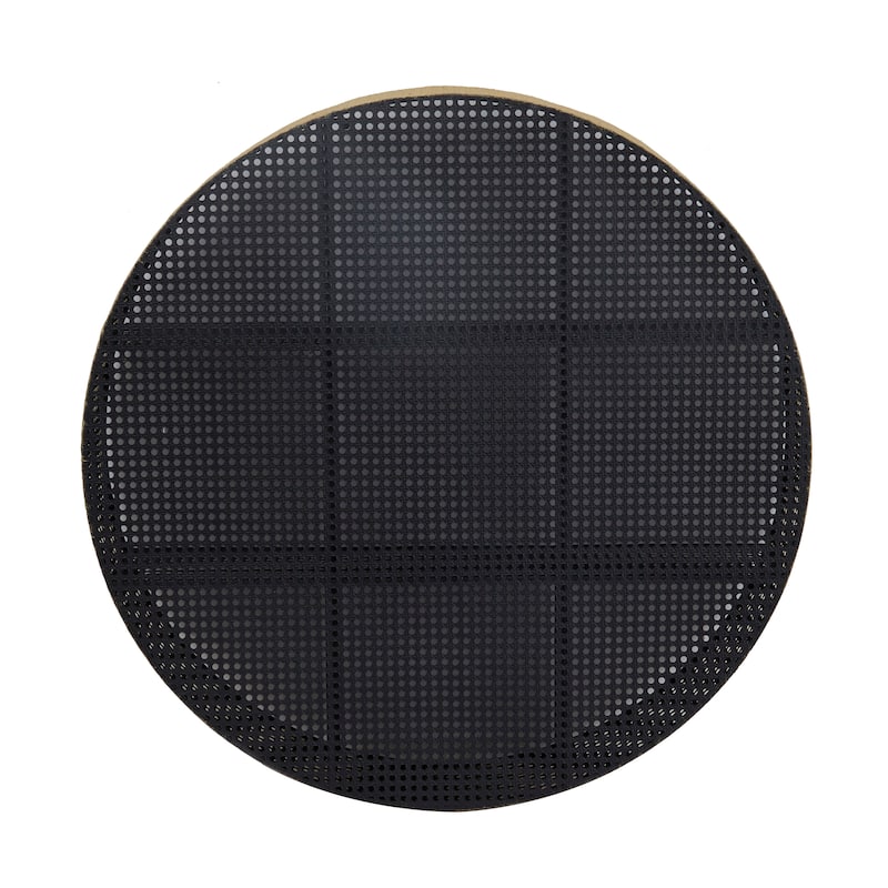 Black Metal Round 8 Cubbies Wall Shelf - 32"W, 32"H