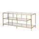 Option 55" Brass with Glass Shelves