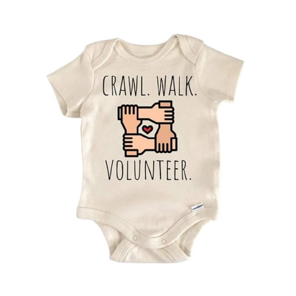 Volunteer Donate - Baby Boy Girl Clothes Infant Bodysuit Funny Cute Newborn