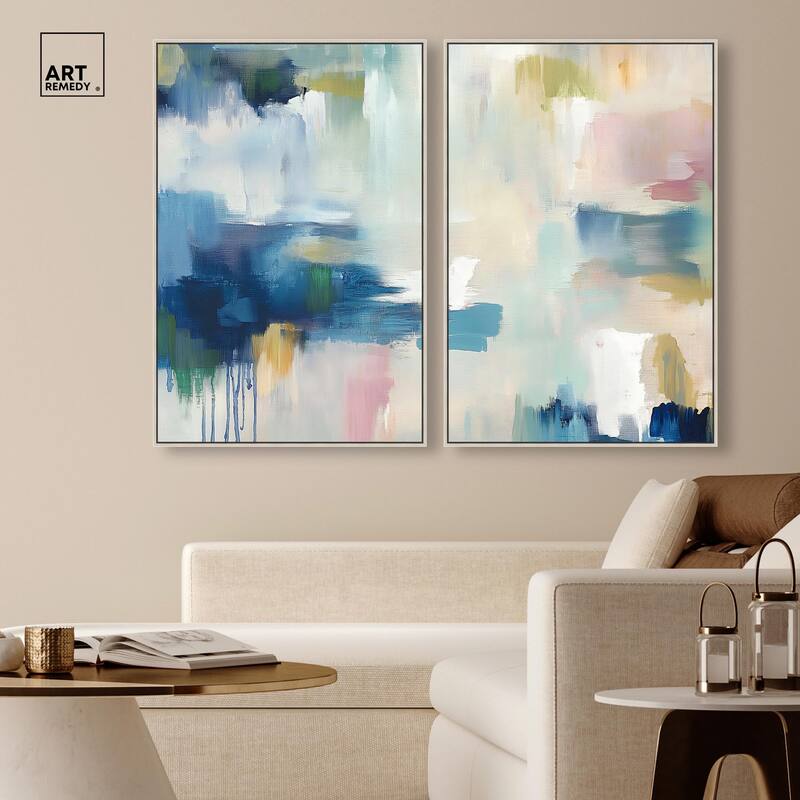 Pale Periwinkle I Canvas Set of 2 by Art Remedy