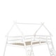 preview thumbnail 13 of 27, Kid Friendly Twin over Queen House Bunk Bed with Climbing Nets & Ramp