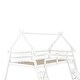 preview thumbnail 13 of 13, Playful Design Twin over Queen House Bunk Kids Bed with Climbing Nets,Guardrail and Climbing Ramp
