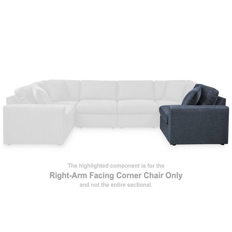 Signature Design by Ashley Modmax Dark Blue 3-Piece Sectional - 93"W x 37"D x 36"H