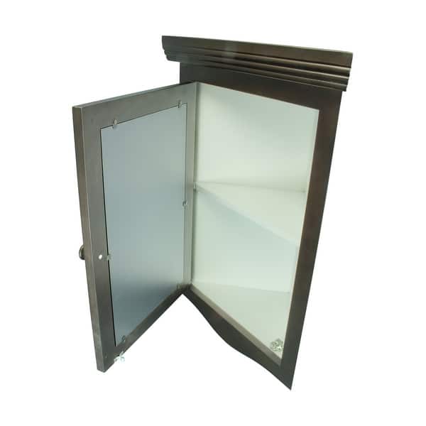 Shop Easy Clean Mirror Medicine Cabinet Organizer Corner Shelves