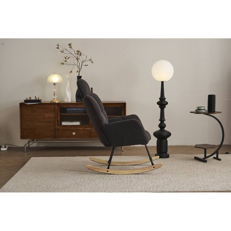 Teddy Fabric Upholstered Accent Armchair Chair Rocking Chair