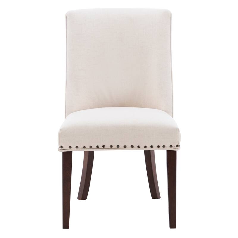 Linon Allard Modern Dining Chairs with Espresso Legs (Set of 2)