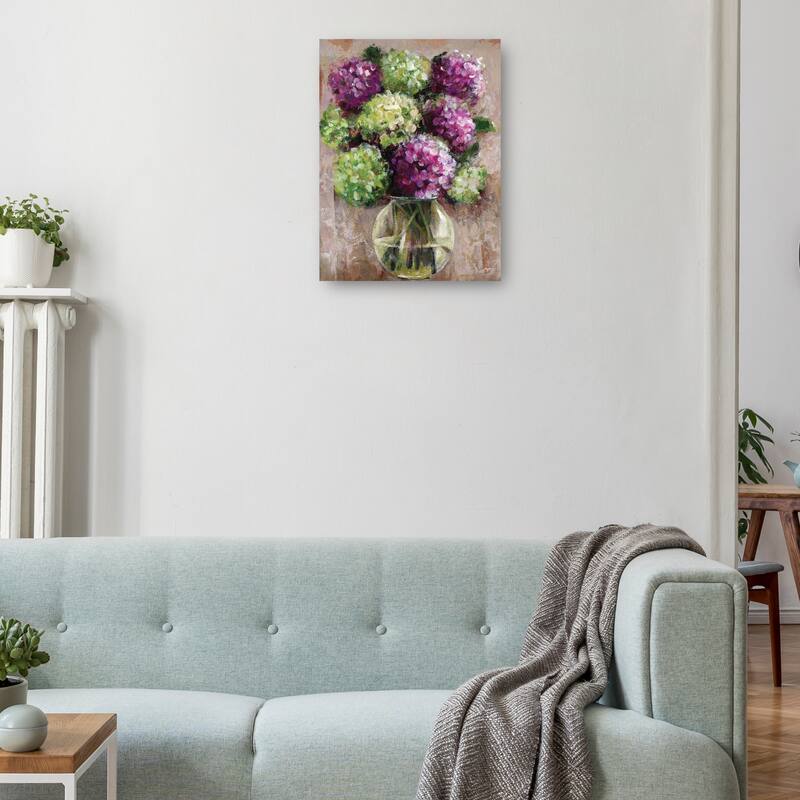 Hydrangea Study By Sandy Doonan Canvas Art Print