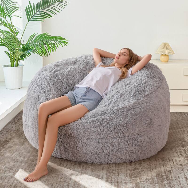 Giant Convertible Bean Bag Chair, Folds from Beanbag to Floor Mattress Bed