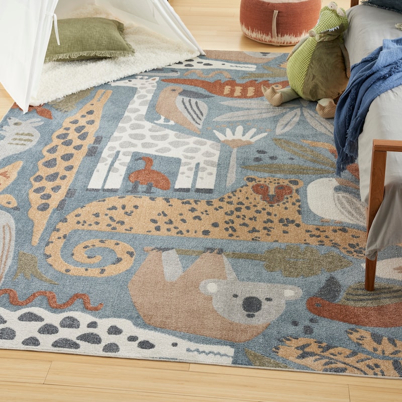 Nourison Astra Machine Washable Animal Print Area Rug