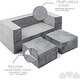preview thumbnail 5 of 5, Milliard Kids Couch - Modular Kids Sofa for Toddler and Baby Playroom/Bedroom Furniture (Grey) with Bonus Pillow