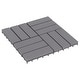 preview thumbnail 1 of 4, vidaXL Decking Tiles 30 pcs Gray Wash 11.8"x11.8" Solid Acacia Wood