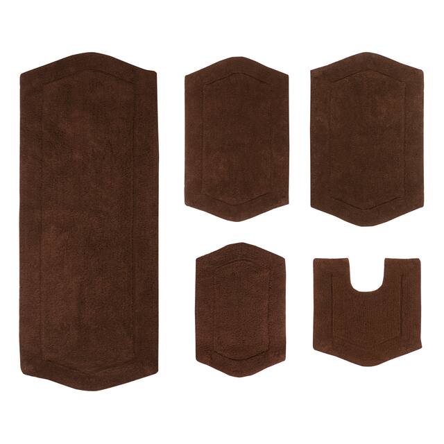 Home Weavers Waterford Collection 5 Piece Genuine Cotton Bath Rugs Set