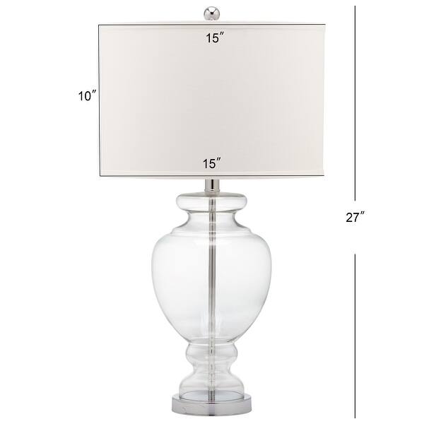 SAFAVIEH Lighting 28-inch Clear Glass Table Lamp (Set of 2) - Bed Bath ...