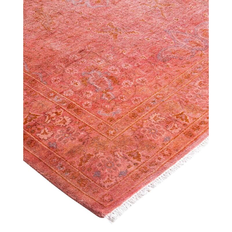 Contemporary Overdyed Wool Hand Knotted Area Rug - 3' 4" x 5' 3"