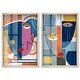 preview thumbnail 14 of 41, Abstract Mask Series Living Room Set Shadowbox Print by Art Remedy Natural - 10" x 15"