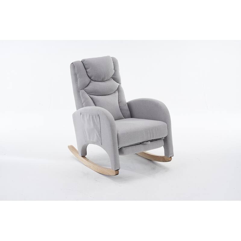 Accent Armchair Chair Rocking Chair With Adjustable Footrest