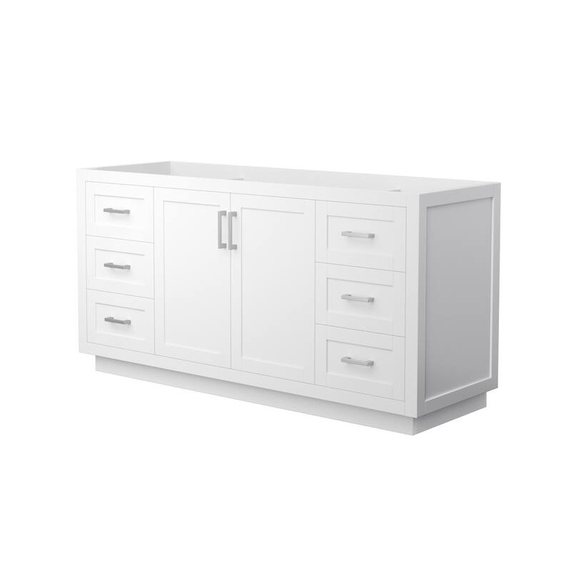 Wyndham Collection WCF2929-66S-CX-MXX Miranda 66" Single Free Standing - White / Brushed Nickel Hardware