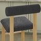 preview thumbnail 36 of 35, Corvus Caen Teddy Fabric Bar Stools with Wood Legs (Set of 2)