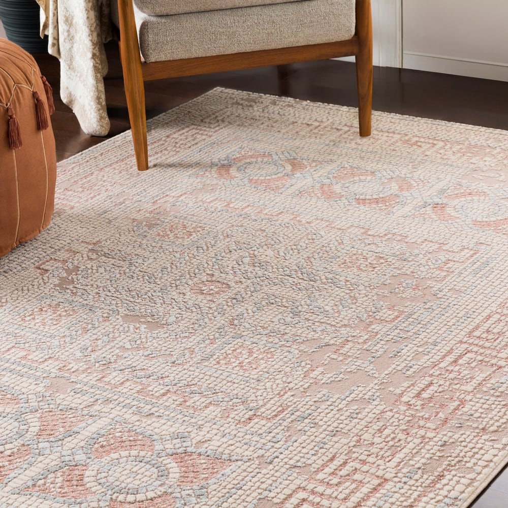 Livabliss Padua Distressed Mosaic Area Rug