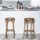preview thumbnail 1 of 4, Flint Walnut Backless Counter Stool - N/A