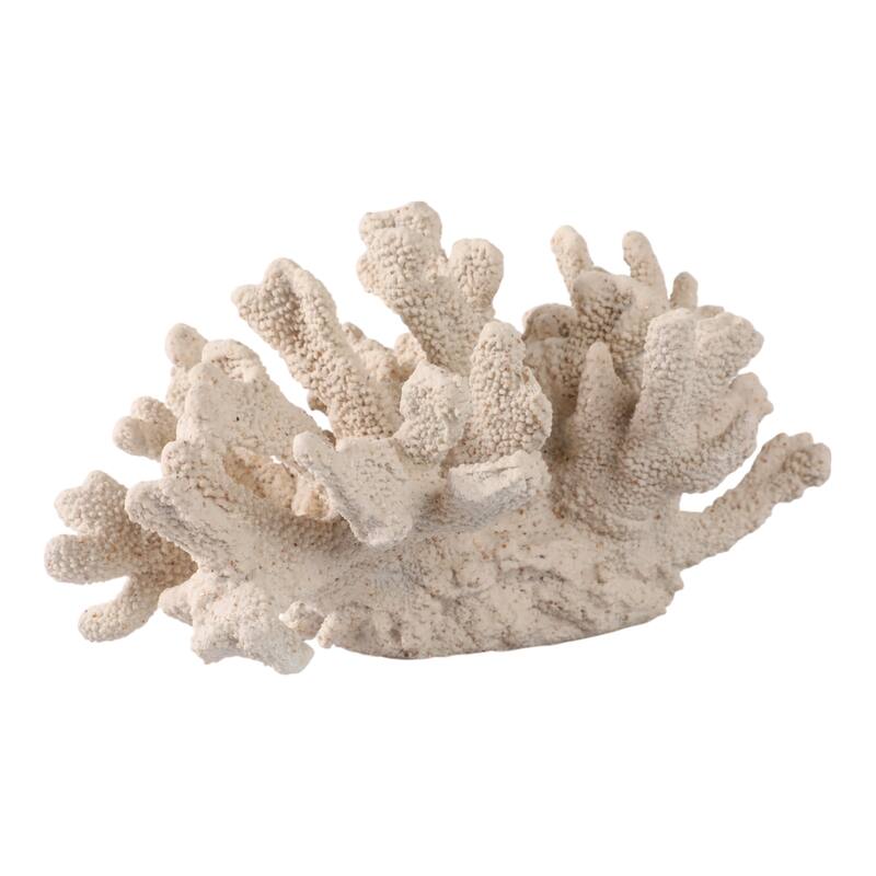 Polyresin Sculpture Coral Reef Textured Modern Accent - 8" Ivory - 15.25" x 9.75" x 8"