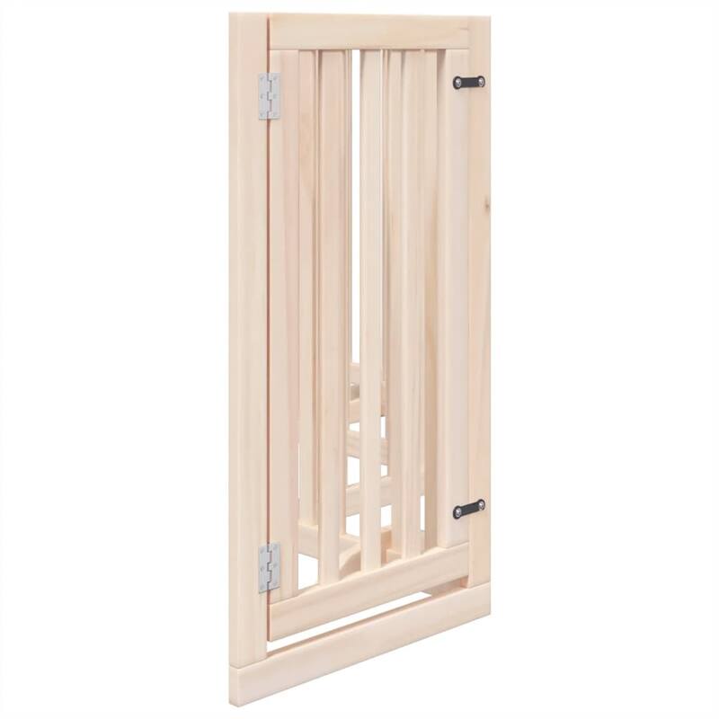 vidaXL Dog Gate Poplar wood Foldable Dog Gate Rectangular