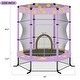 preview thumbnail 3 of 8, 4.5FT Trampoline For Kids, 55 Inch Recreational Trampolines W/Safety Enclosure Net, Outdoor Indoor Playground Equipment