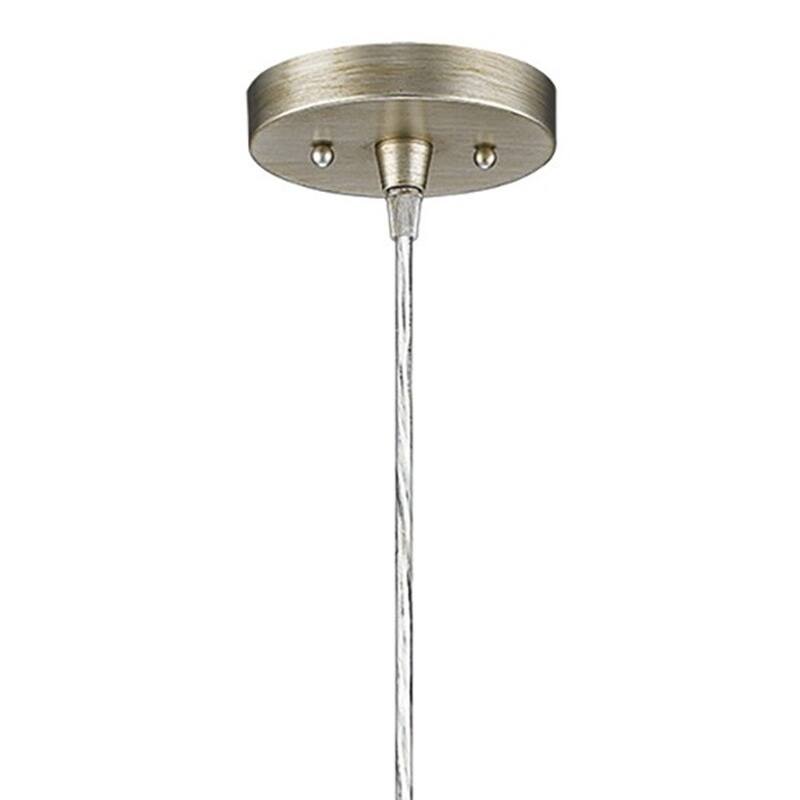 HomeRoots Silver Metal Hanging Light with Dome Shade - 12' X '5.5' X '12