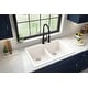 preview thumbnail 26 of 74, Karran 33" Top Mount Double Equal Bowl Quartz Kitchen Sink Kit - 33" x 22" x 9"