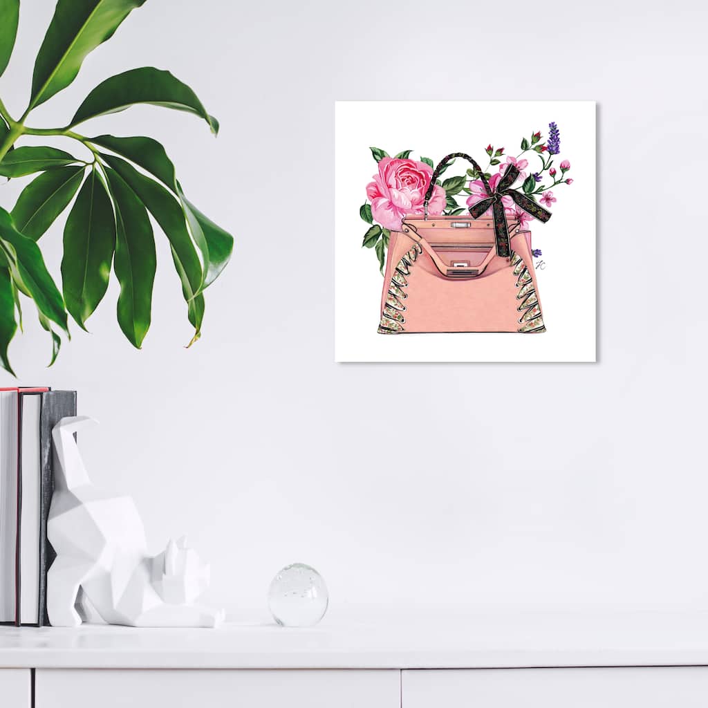 Wynwood Studio Canvas Fashion and Glam Doll Memories - Pink roses Pink and Glam Wall Art Canvas Print