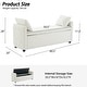 preview thumbnail 11 of 48, Storage Bench for Bedroom, 60" End of Bed Bench for King Size Bed Modern Upholstered Long Bench with Tufted Arm