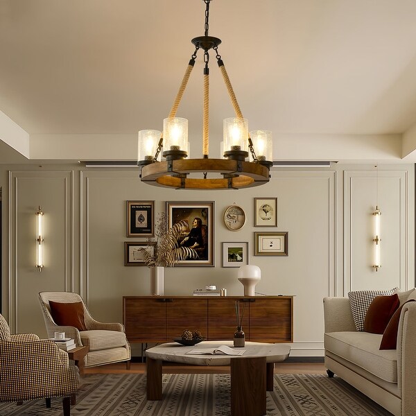 Round wood pendant light cheap