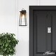 preview thumbnail 1 of 6, Hunter Ivory Dusk Outdoor Black Wall Light - Modern/Contemporary, Cottage - Front Porch, Patio, Garage 18"