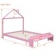 preview thumbnail 6 of 6, Full Size Wood Platform Bed with House-Shaped Headboard, Footboard Bench, and Wooden Boards