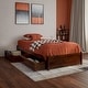 preview thumbnail 104 of 190, Barcelona Panel Platform Bed with Storage Drawers Walnut - Twin XL