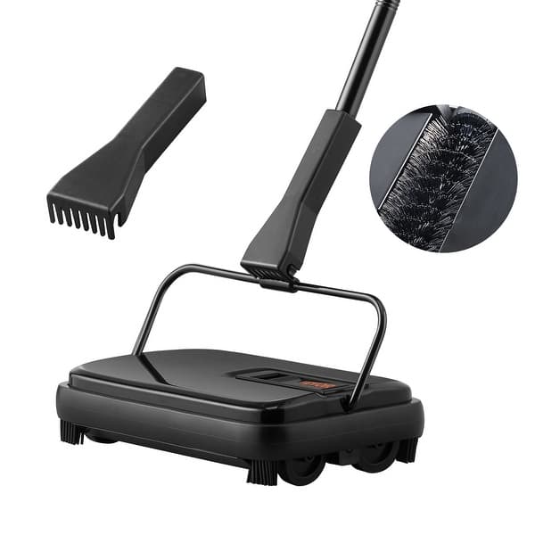 slide 2 of 7, VEVOR Carpet Sweeper 7.87in Path Manual 300ml Capacity for Home Office Rugs Hardwood Sweepers