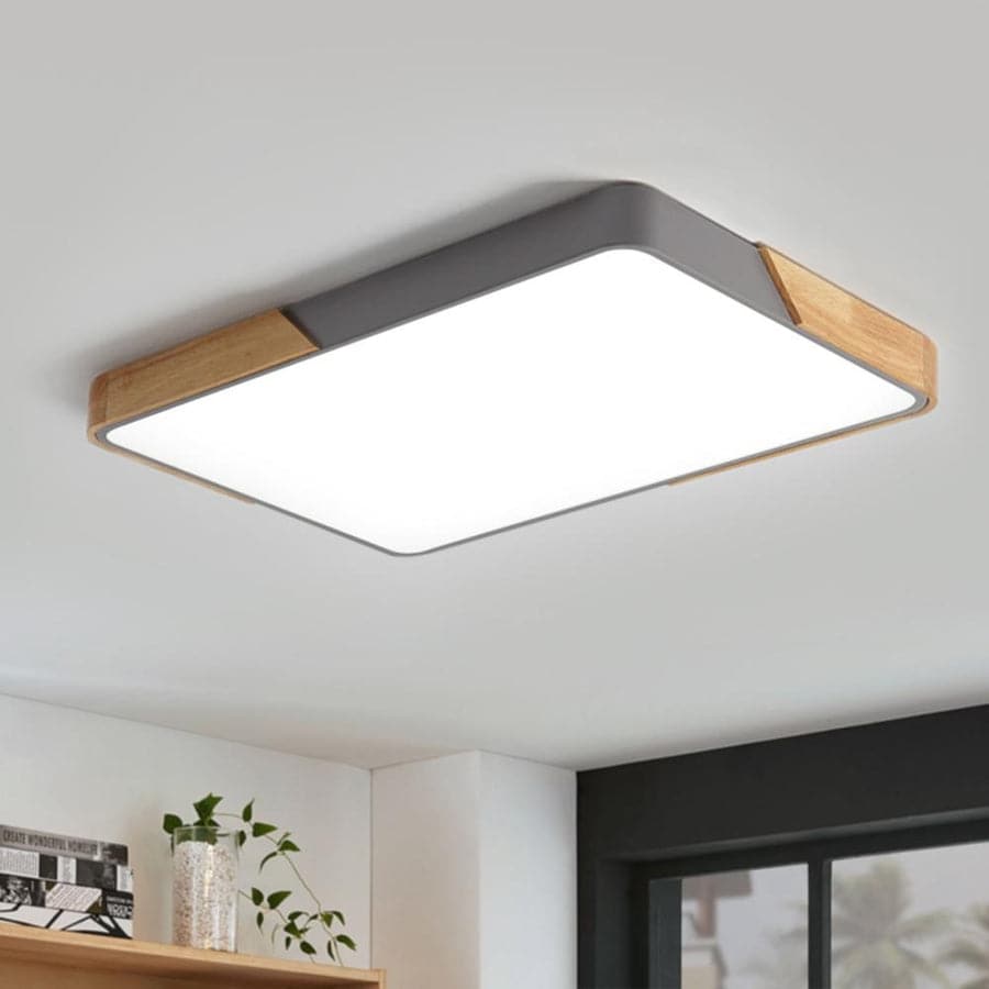Farmhouse Ultra-thin Rectangle Dimmable LED Flush Mount Light