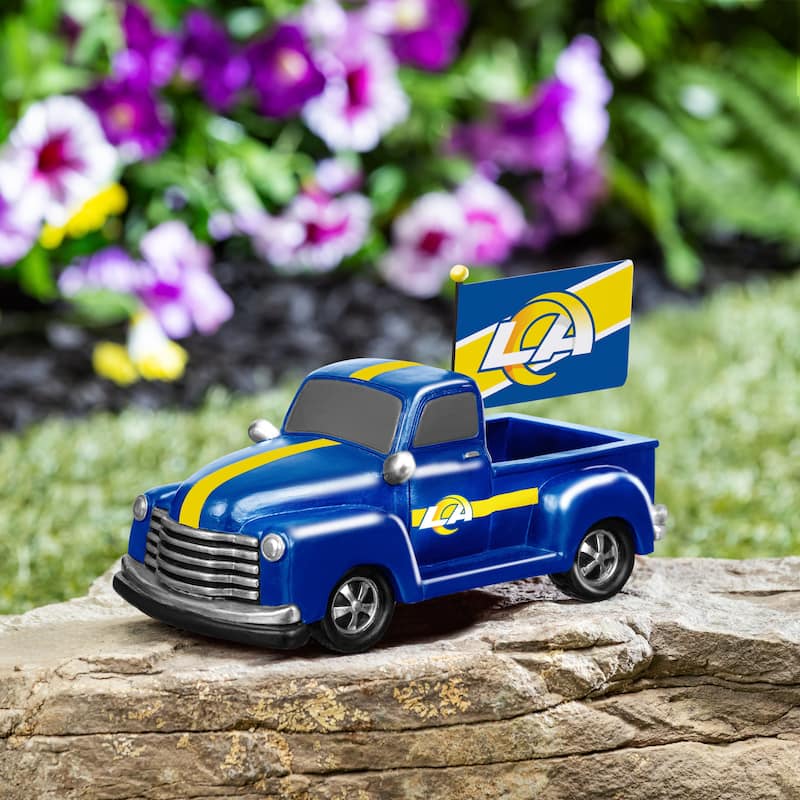 NFL Rally Truck Garden Statue with Team Flag - Los Angeles Rams