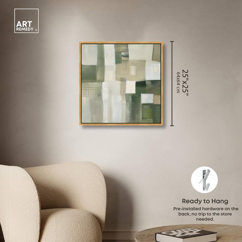 Pale Jade Green II Canvas by Art Remedy
