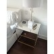 Wade Mirrored Accent Table with Gold Finish Base by iNSPIRE Q Bold