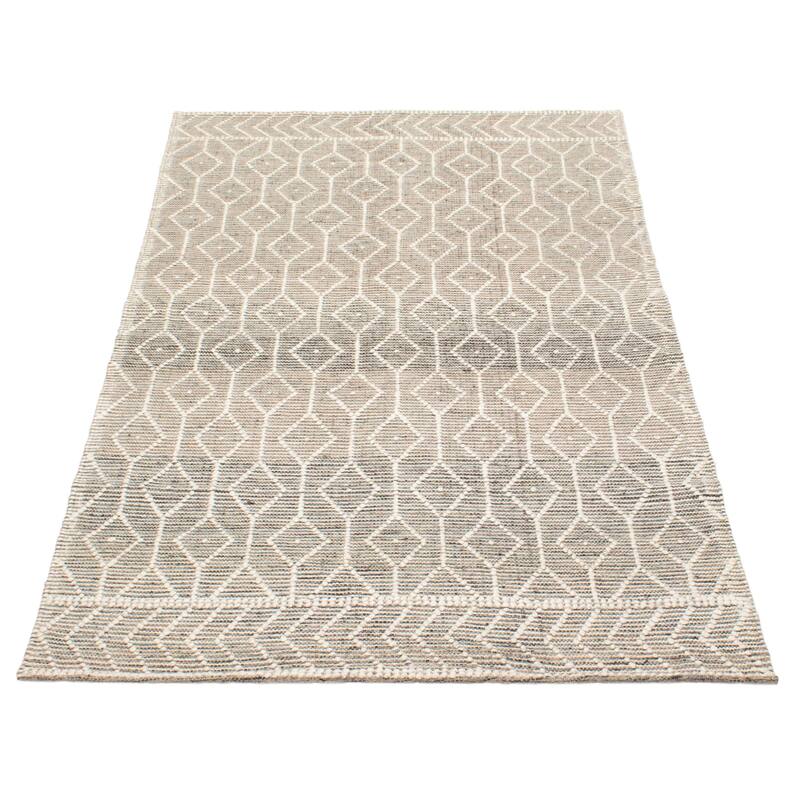 ECARPETGALLERY Braid weave Sienna Grey Wool Rug - 5'2 x 8'0