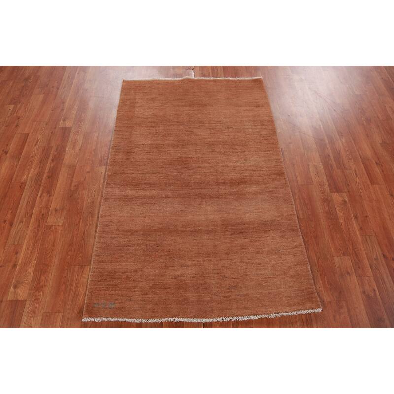 Modern Gabbeh Oriental Rug Handmade Wool Carpet - 3'3" x 5'0"