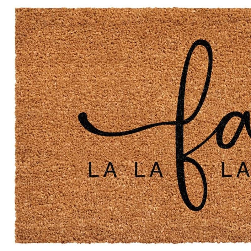 HomeRoots 17" X 29" Brown And Black Christmas Outdoor Coir Door Mat - 17.00' X '29.00