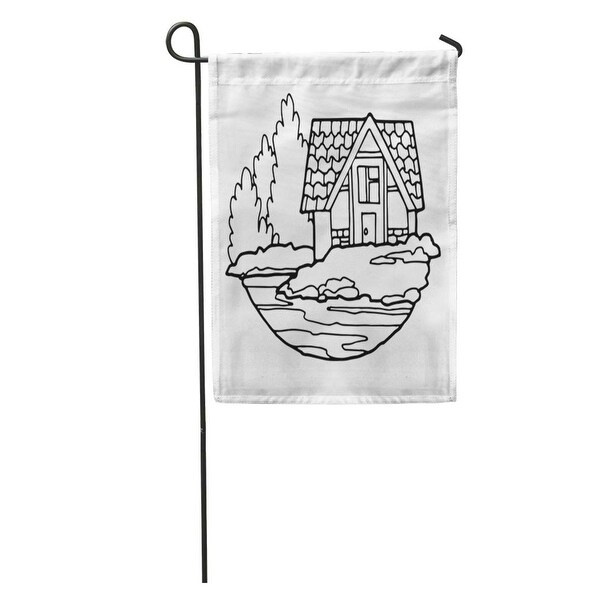 Shop Cottage House Tiled Roof Lake Contour Drawing On ...
