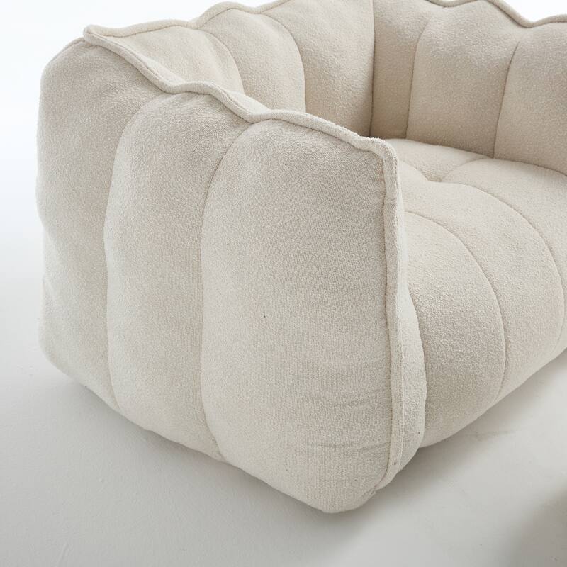 Floor Lazy Bean Bag Chair with Footstool for Adults, Kids