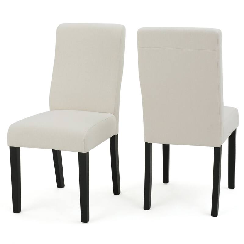 Minimalist Vanity Chair Office Chair Set of 2, Dining Chair Leisure Chair Coffee Chair with Tapered Legs - Ivory