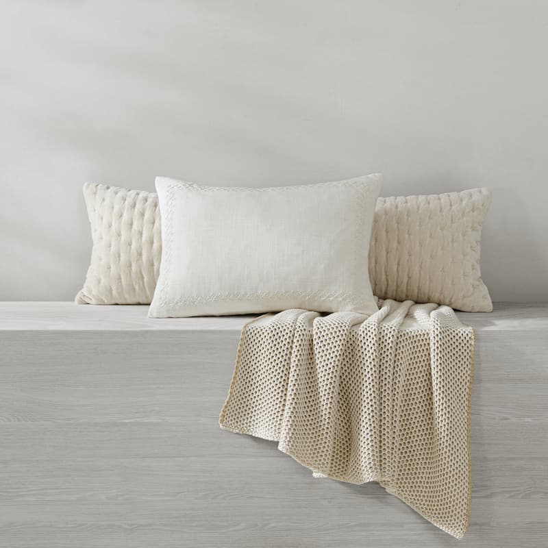 DKNY PURE Border Embroidery Decorative Pillow