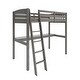 preview thumbnail 4 of 5, Grey High Loft Bed with Desk, Storage, and Full Size Frame