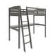 preview thumbnail 12 of 12, High Loft Bed with Desk and Storage, Solid Wood Frame