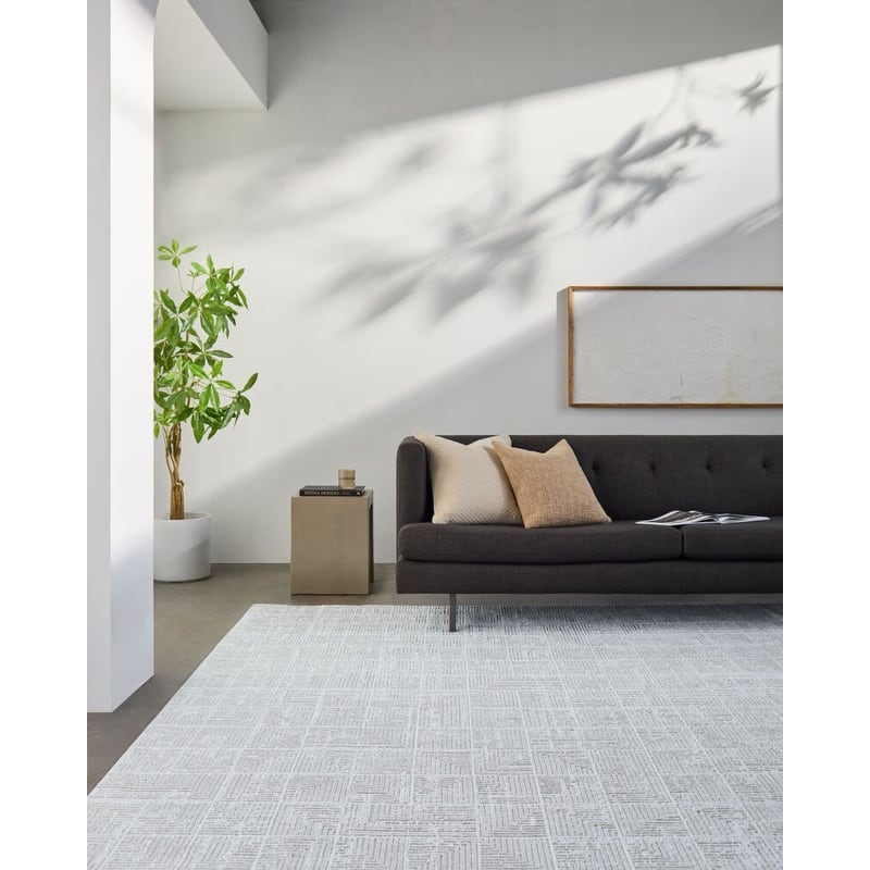 Livabliss Nesta Modern Area Rug - 7'10" x 10' - Grey/White
